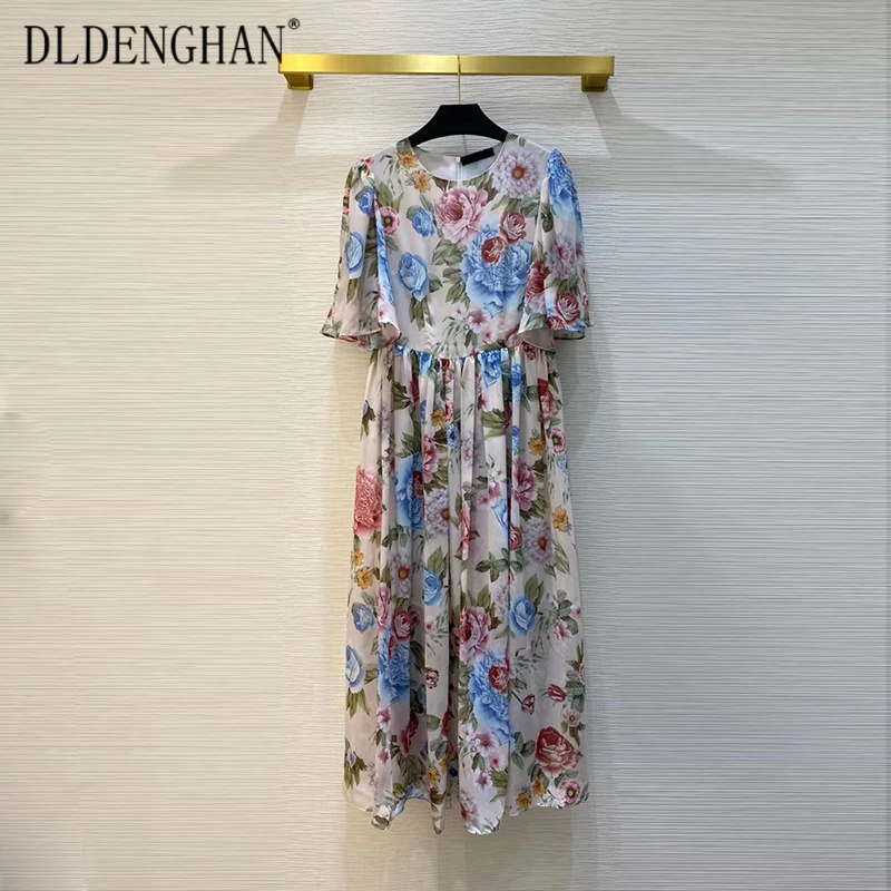 Модное шифоновое платье DLDENGHAN с цветочным принтом, Женские Элегантные Дизайнерские летние платья миди с круглым вырезом и коротким рукавом,...
Модное шифоновое платье DLDENGHAN с цветочным принтом, Женские Элегантные Дизайнерские летние платья миди с круглым вырезом и коротким рукавом,...