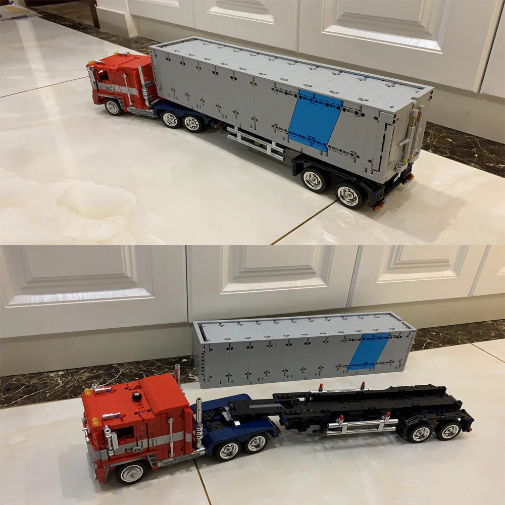 New 2073pcs Technical Classic RC Cargo Truck Brick Model MOC City Remote Control Car Building Blocks Boy Toy Gift Set
New 2073pcs Technical Classic RC Cargo Truck Brick Model MOC City Remote Control Car Building Blocks Boy Toy Gift Set