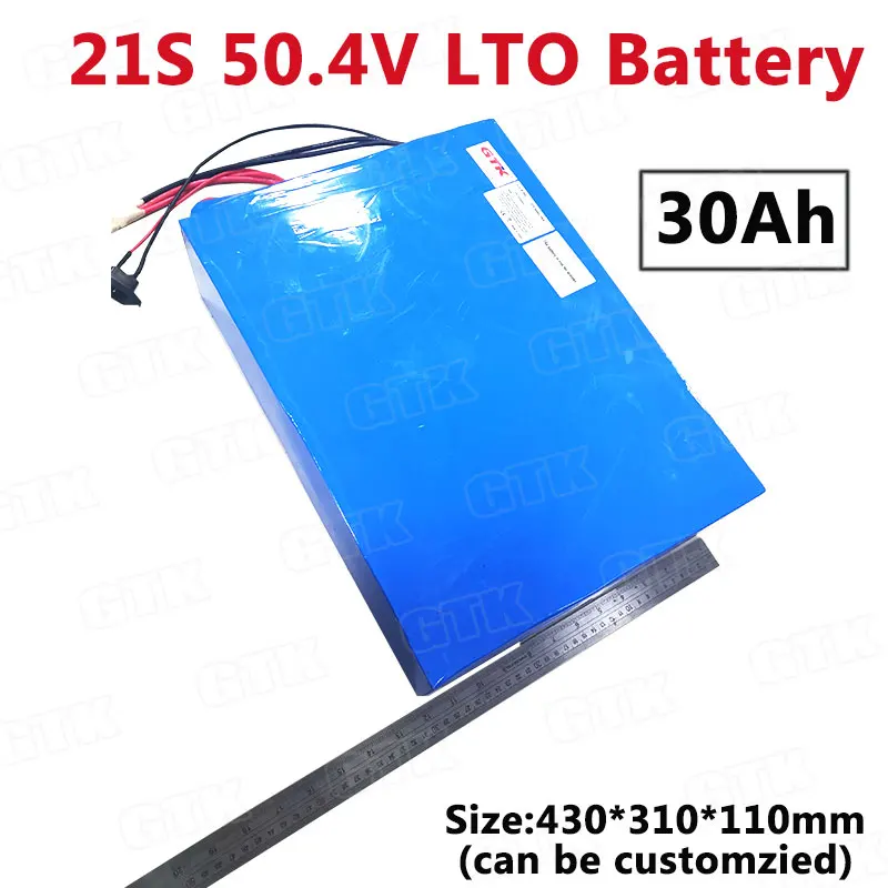 GTK LTO 50.4V 30Ah Lithium Titanate Battery Pack 20,000 cycle with 21S BMS for 48v 50v electric surfboard scooter+5A charger
GTK LTO 50.4V 30Ah Lithium Titanate Battery Pack 20,000 cycle with 21S BMS for 48v 50v electric surfboard scooter+5A charger
