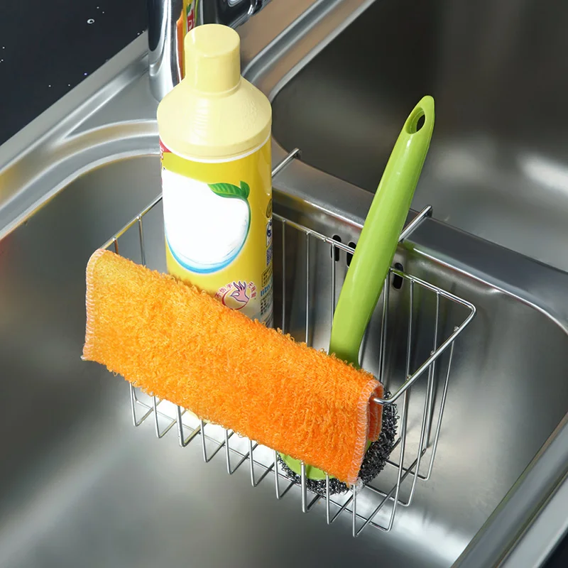 Kitchen Stainless Steel Storage Rack Sponge Holder Sink Brush Soap Drain Holder KSI999
Kitchen Stainless Steel Storage Rack Sponge Holder Sink Brush Soap Drain Holder KSI999
