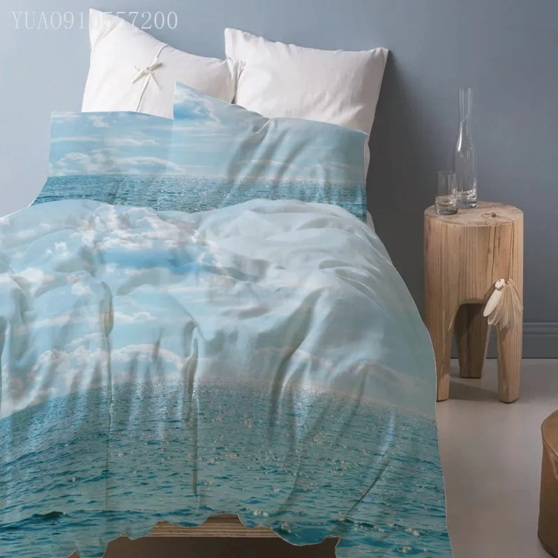 3D Fashion Bedding Sets Sea Photography Quilt Cover Set Single Queen King Size Bed Linens Modern Blue Printing Bed Cover Set
3D Fashion Bedding Sets Sea Photography Quilt Cover Set Single Queen King Size Bed Linens Modern Blue Printing Bed Cover Set