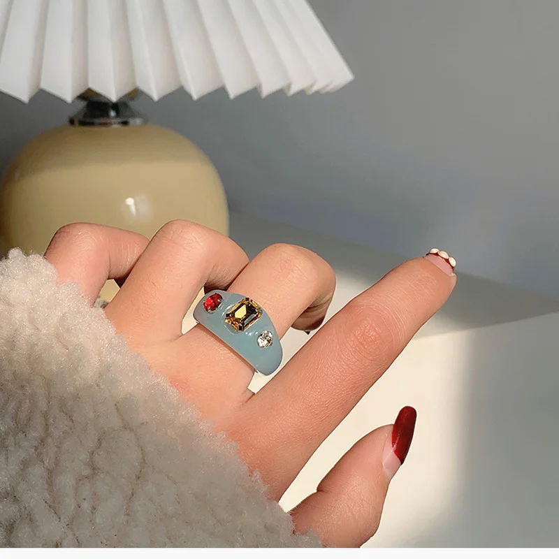 Boho Fashion Colorful Dripping Oil Ring Ladies Hand-painted Personality Irregular Opening Women's Party All-match Jewelry Gift
Boho Fashion Colorful Dripping Oil Ring Ladies Hand-painted Personality Irregular Opening Women's Party All-match Jewelry Gift