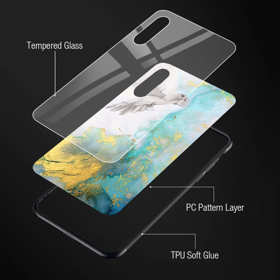 

Poco X3 Cases Luxury Marble Watercolor Tempered Glass Fundas For Xiaomi Poco M3 X3NFC 2020 F2 Pro Pocophone F1 X2 Covers Coque