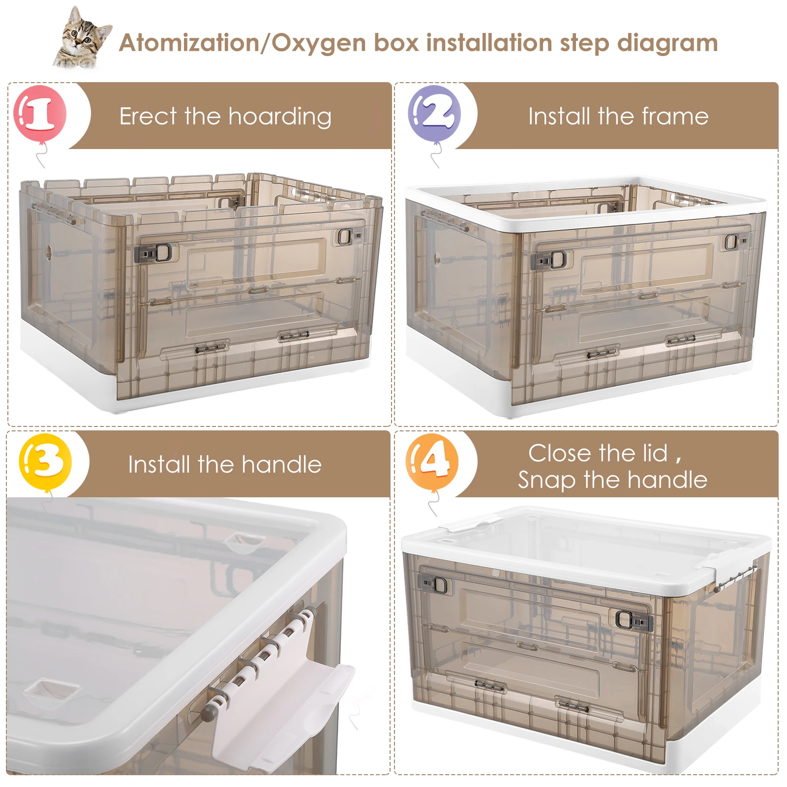 New Born Cat Incubators Nebulization Box Big Brooder Nursery Kitten Foldable Incubator Puppy Cages With Nebulization
New Born Cat Incubators Nebulization Box Big Brooder Nursery Kitten Foldable Incubator Puppy Cages With Nebulization