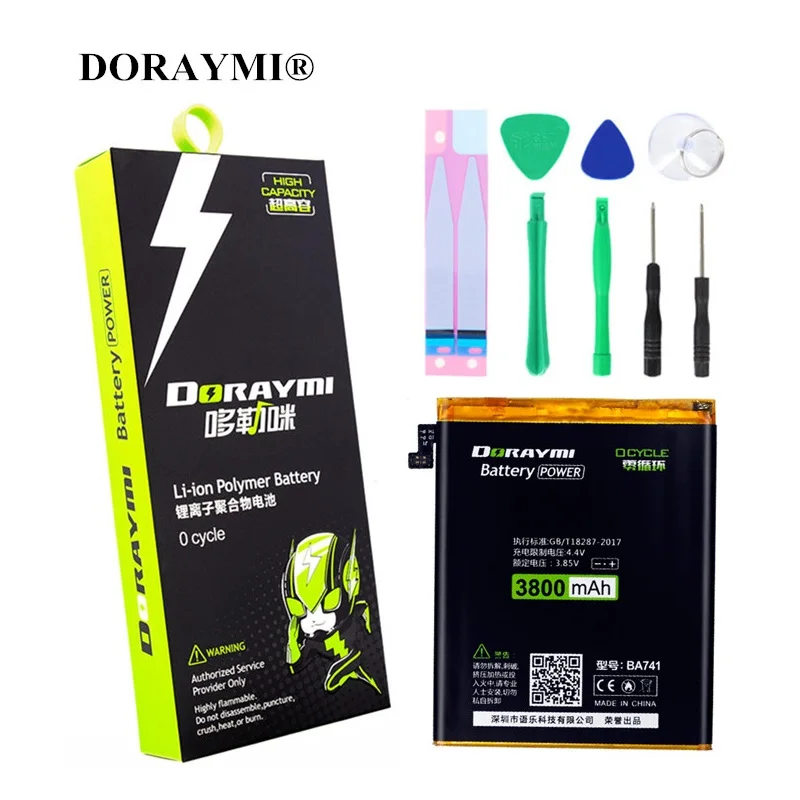 DORAYMI BA741 Phone Battery for Meizu Meilan E2 ME2 Phone Replacement Bateria 3800mAh High Quality Li-ion Polymer Batteries
DORAYMI BA741 Phone Battery for Meizu Meilan E2 ME2 Phone Replacement Bateria 3800mAh High Quality Li-ion Polymer Batteries