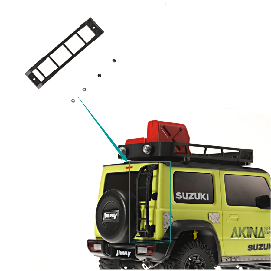 DJ 1/16 Roof Luggage Rack Side Ladder Xiaomi Jimny Stair Modification Accessories Upgrade Parts RC Car Upgrade Accessories
DJ 1/16 Roof Luggage Rack Side Ladder Xiaomi Jimny Stair Modification Accessories Upgrade Parts RC Car Upgrade Accessories