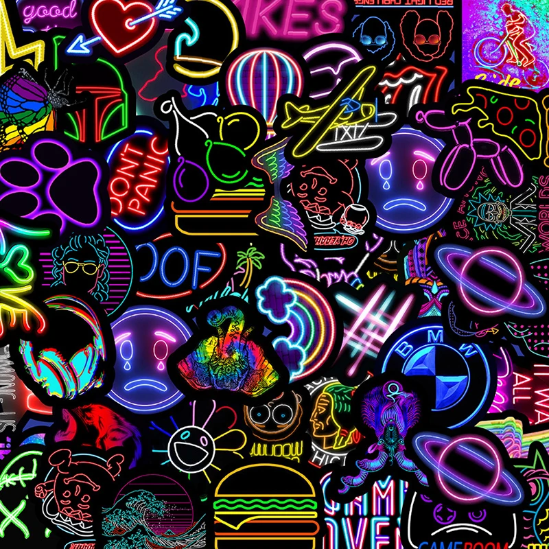 50pcs/pack Stationery Sticker Neon Light Graffiti Fashion Decorat For Mobile Phone Computer Notebook Travel Suitcase Kid DIY Toy
50pcs/pack Stationery Sticker Neon Light Graffiti Fashion Decorat For Mobile Phone Computer Notebook Travel Suitcase Kid DIY Toy