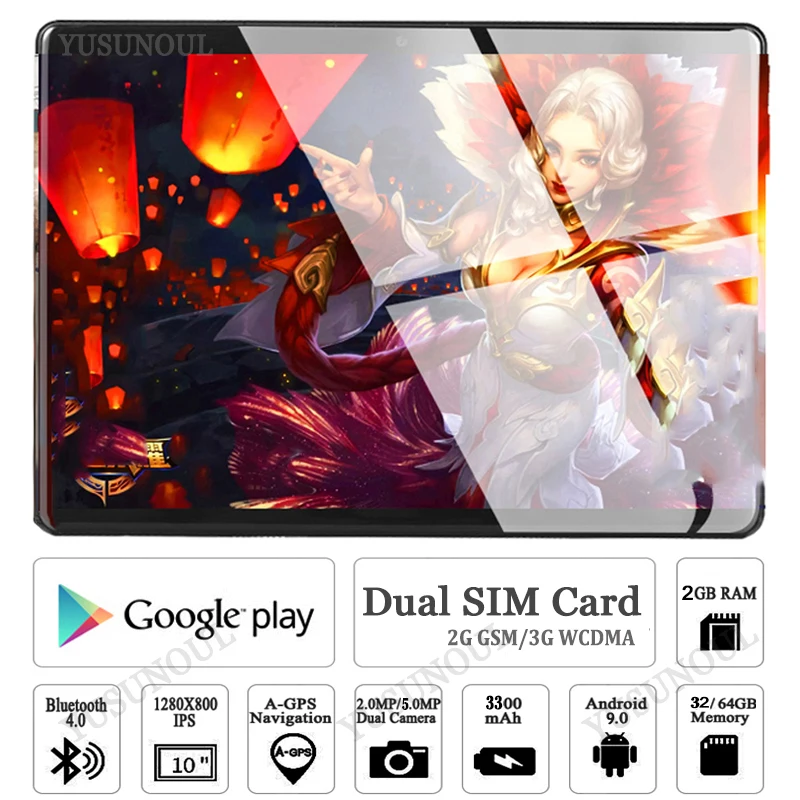 2020 Super Tempered 2.5D Screen 10 inch tablet PC Android 9.0 OS Quad Core 2GB RAM 32GB ROM Wifi GPS Tablet With Free Gifts
2020 Super Tempered 2.5D Screen 10 inch tablet PC Android 9.0 OS Quad Core 2GB RAM 32GB ROM Wifi GPS Tablet With Free Gifts