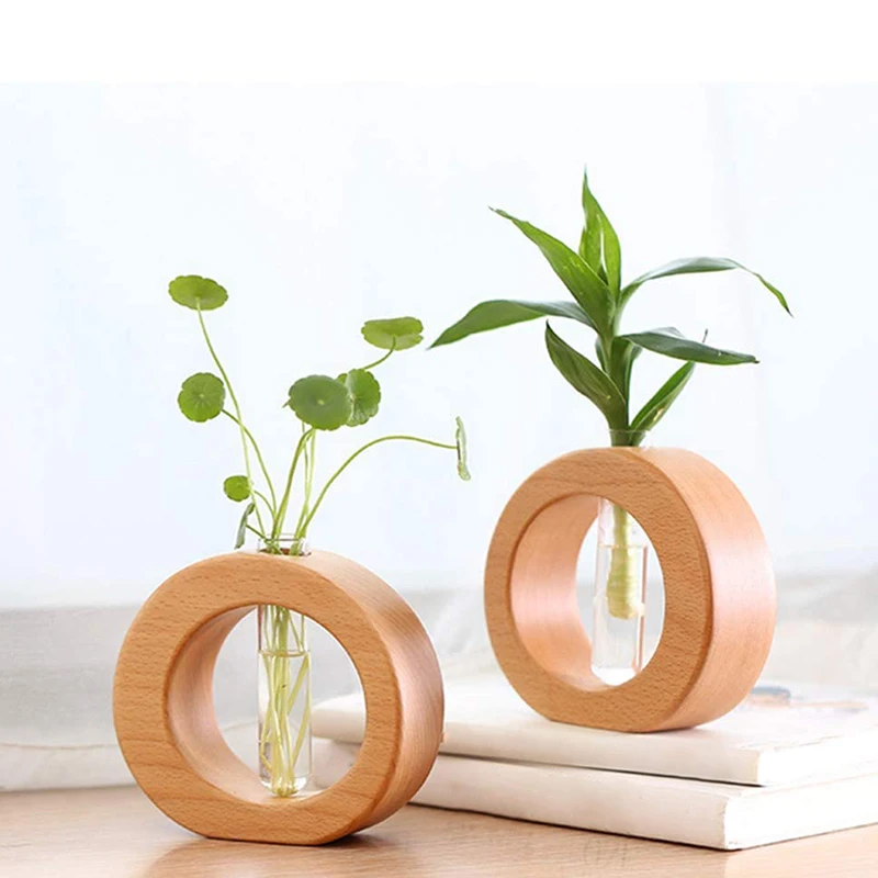 Glass Planter Propagation Stations Desktop Vase Test Tube Vase with Wooden Stand Terrarium Hydroponics Indoor Home Decor
Glass Planter Propagation Stations Desktop Vase Test Tube Vase with Wooden Stand Terrarium Hydroponics Indoor Home Decor