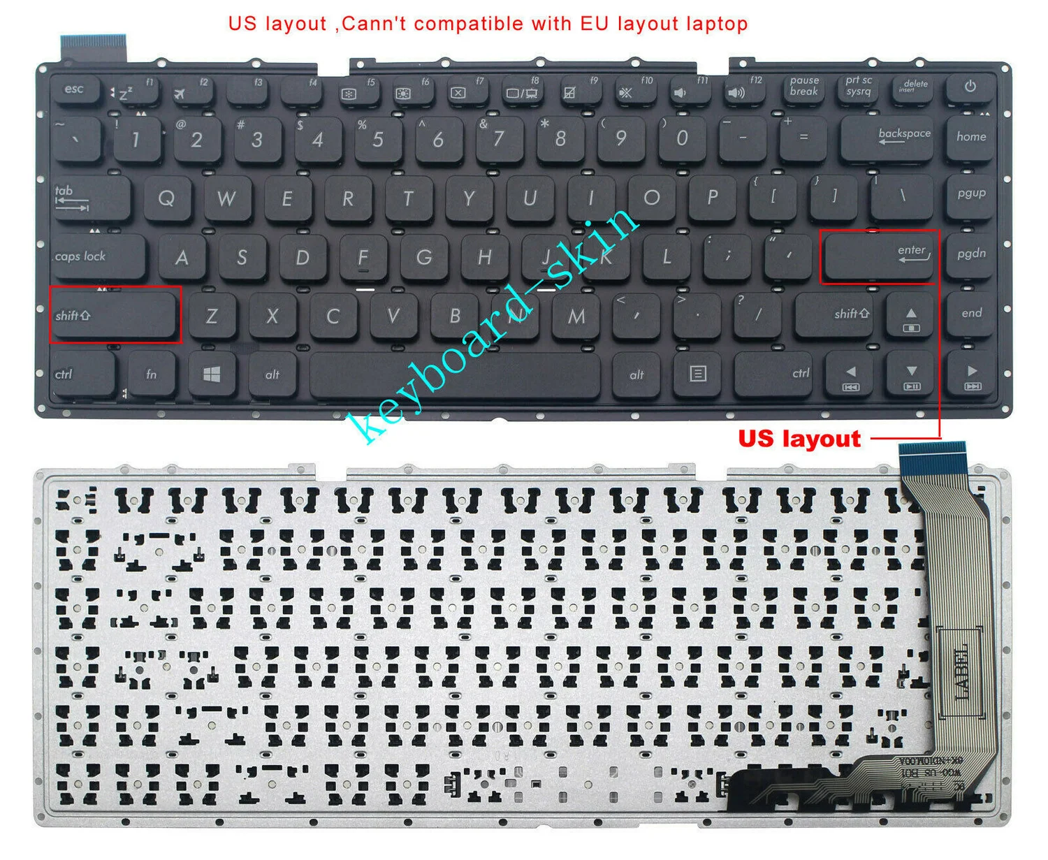 New US Black Keyboard non-frame for Asus VivoBook X441 X441S X441SA X441SC X441N X441NA laptop
New US Black Keyboard non-frame for Asus VivoBook X441 X441S X441SA X441SC X441N X441NA laptop