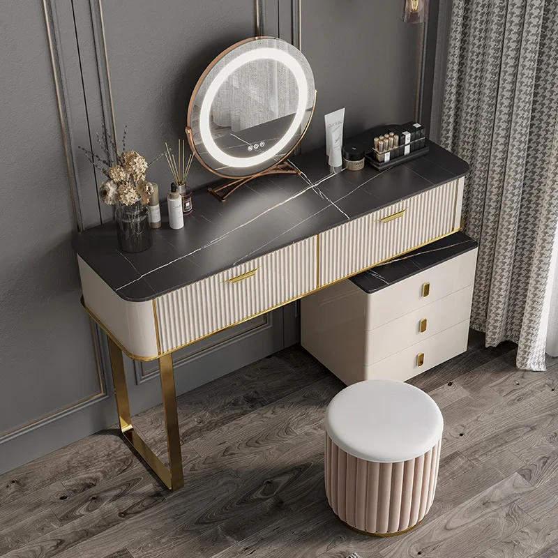 Light Luxury Dressing Table Bedroom Light Luxury Rock Board Modern Simple Makeup Table Solid Wood Storage Cabinet High Grade
Light Luxury Dressing Table Bedroom Light Luxury Rock Board Modern Simple Makeup Table Solid Wood Storage Cabinet High Grade