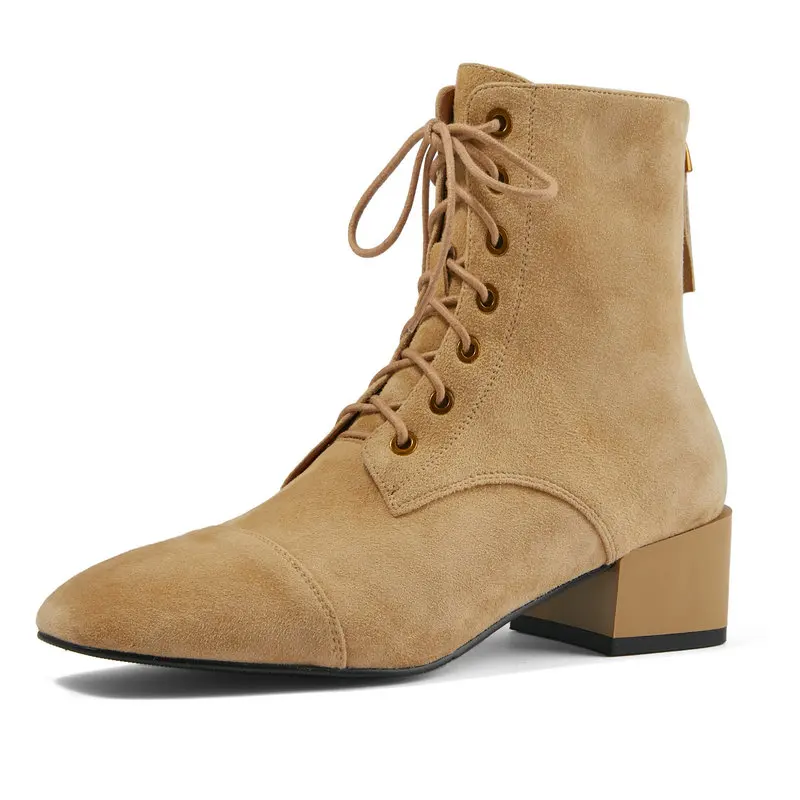 Cross Tied Women's Boots Classic Design Thick Heels Shoes Woman Heels Winter Newest Party Working Ankle Boots black apricot
Cross Tied Women's Boots Classic Design Thick Heels Shoes Woman Heels Winter Newest Party Working Ankle Boots black apricot
