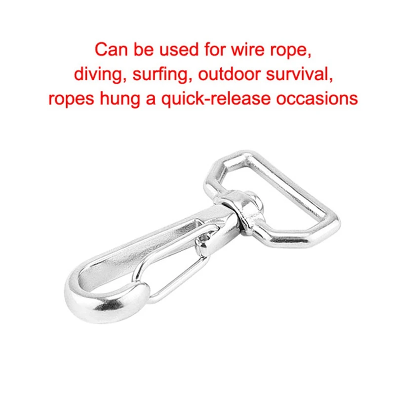 2PCS Swivel Snap Hook Stainless Steel Quick Strapping Hook Hiking Camping Carabiner
2PCS Swivel Snap Hook Stainless Steel Quick Strapping Hook Hiking Camping Carabiner