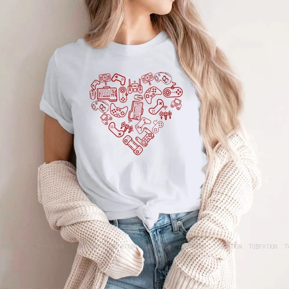 Gamer Love Heart Women's T Shirt Happy Valentines Day Lover Couples Ladies Tees Harajuku Cotton Tops Tshirt Loose Hipster
Gamer Love Heart Women's T Shirt Happy Valentines Day Lover Couples Ladies Tees Harajuku Cotton Tops Tshirt Loose Hipster