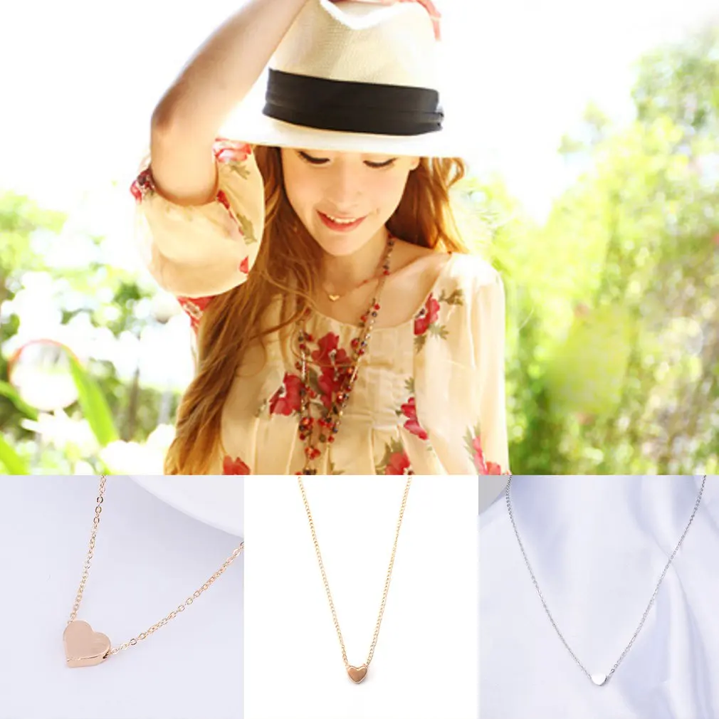 Gold Chain Choker Necklace Heart Shape Pendent Long Chain Delicate Fashion Choker Gold Rosegold Color Jewelry Gift for Women
Gold Chain Choker Necklace Heart Shape Pendent Long Chain Delicate Fashion Choker Gold Rosegold Color Jewelry Gift for Women