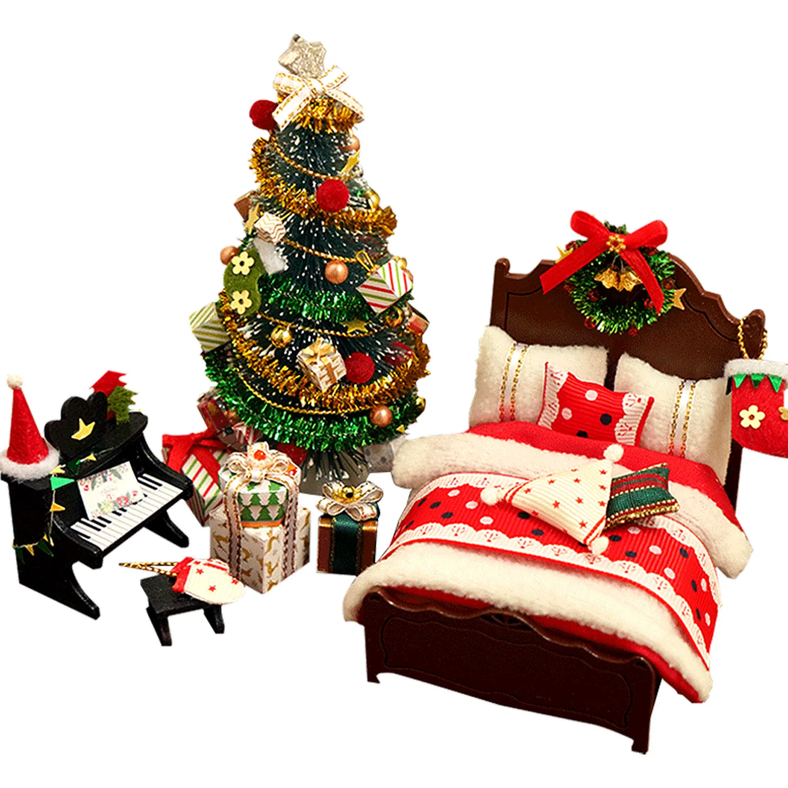 3D Wooden Dollhouse Furniture Christmas Furniture Art Handmade Mini Model Creative Room Decorations Best Birthday Everywhere 
3D Wooden Dollhouse Furniture Christmas Furniture Art Handmade Mini Model Creative Room Decorations Best Birthday Everywhere