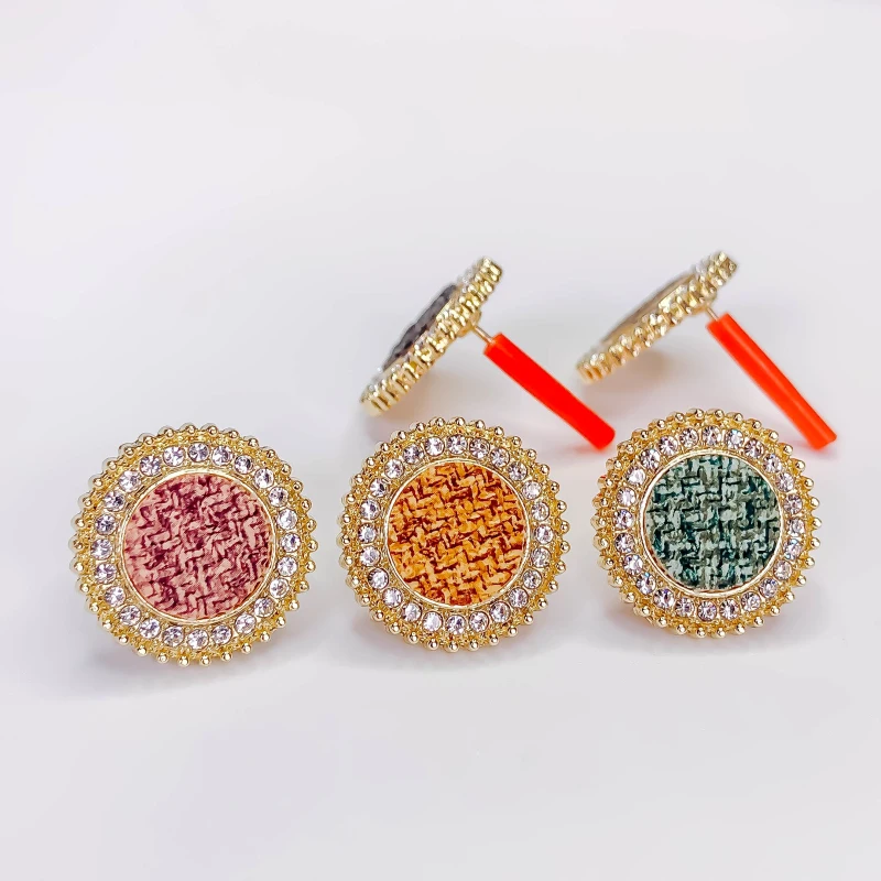 KC Gold Plated Cotton Round Rhinestone Stud Earrings Diy Pendant Material Supplies for Jewelry Finding 4pcs
KC Gold Plated Cotton Round Rhinestone Stud Earrings Diy Pendant Material Supplies for Jewelry Finding 4pcs