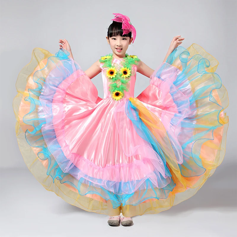 Children Spanish Flamenco Skirts Brazil Dance Costume Gypsy Robe Stage Dress For Girl Big Swing Skirt 360/540/720 Degree DL4215
Children Spanish Flamenco Skirts Brazil Dance Costume Gypsy Robe Stage Dress For Girl Big Swing Skirt 360/540/720 Degree DL4215