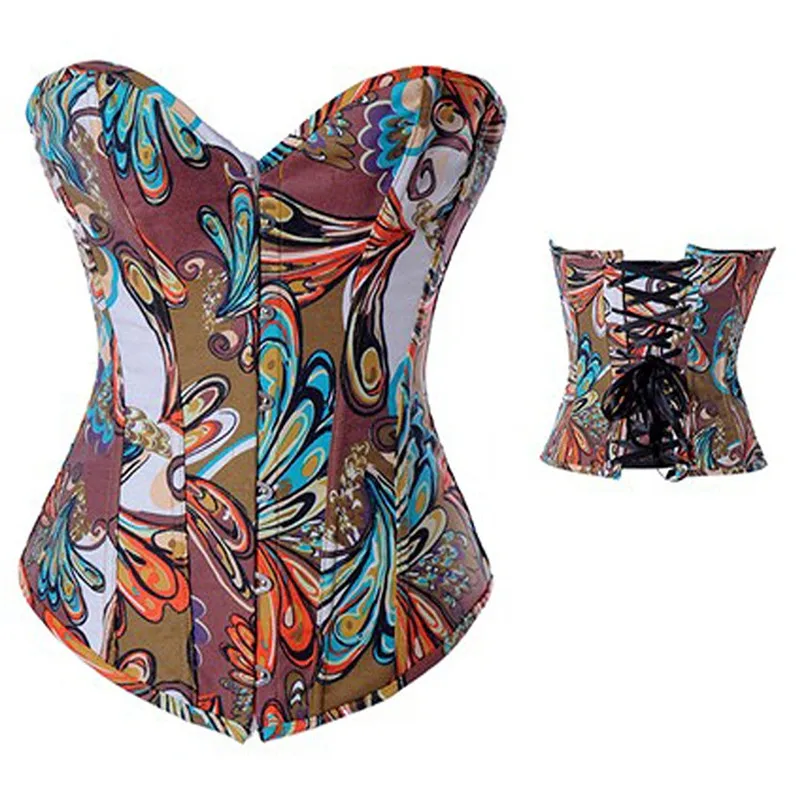 Bustiers Lolita Sexy Lingerie Basque Party Corselet Caudatus Women Flower Print Over Bust Corset Vintage Victorian
Bustiers Lolita Sexy Lingerie Basque Party Corselet Caudatus Women Flower Print Over Bust Corset Vintage Victorian