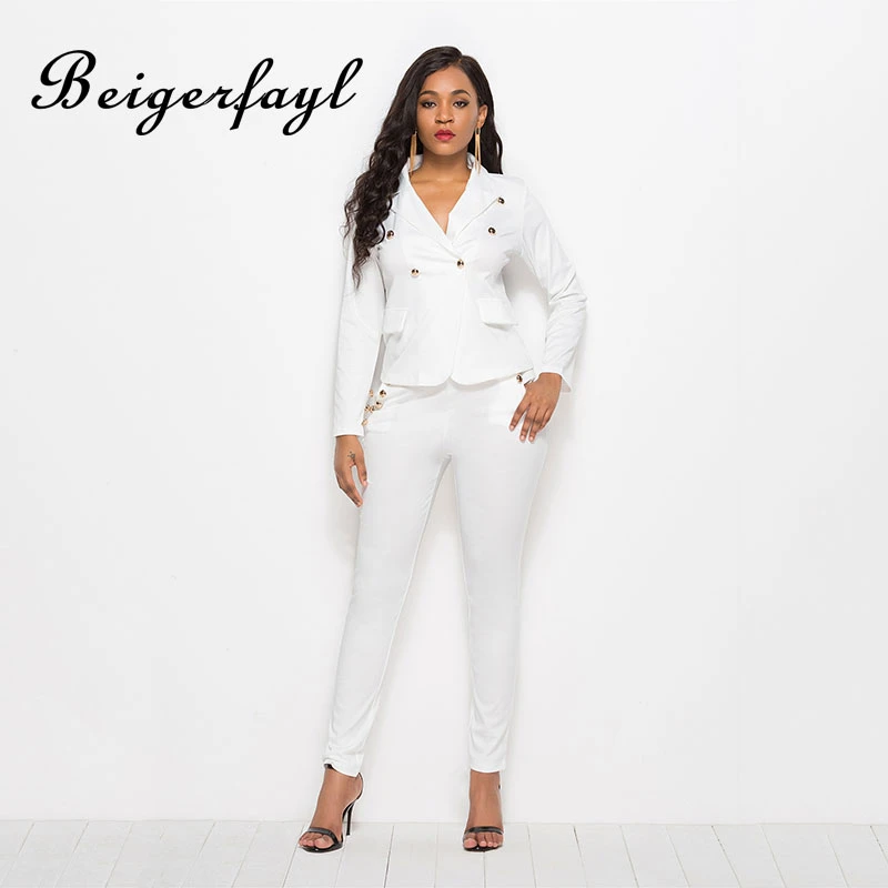 Beigerfayl женская одежда 2019 НОВЫЕ шикарные офисные женские костюмы черные белые два