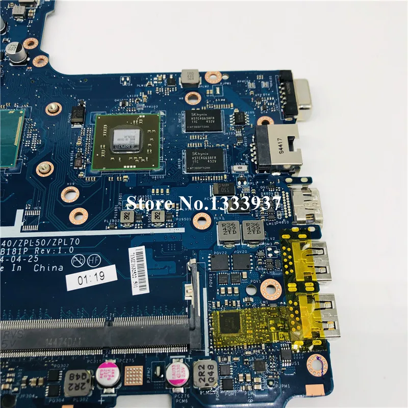 799561-501 799561-5601 799561-5001 FOR HP 450 G2 440 G2 Laptop Motherboard ZPL40 ZPL50 ZPL70 LA-B181P I5-5200 Mainboard