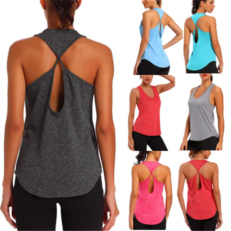 2020Women Cross Back Yoga Shirts Sleeveless Bodybuilding Fitness Sport T-Shirt Quick Dry Workout Running Tank Tops Yoga Vest
2020Women Cross Back Yoga Shirts Sleeveless Bodybuilding Fitness Sport T-Shirt Quick Dry Workout Running Tank Tops Yoga Vest