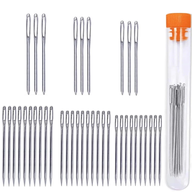Nonvor 30Pcs High Quality Stainless Steel Large Eye Stitching Needles Large Eye Blunt Steel Yarn Knitting Hand Sewing Needles
Nonvor 30Pcs High Quality Stainless Steel Large Eye Stitching Needles Large Eye Blunt Steel Yarn Knitting Hand Sewing Needles