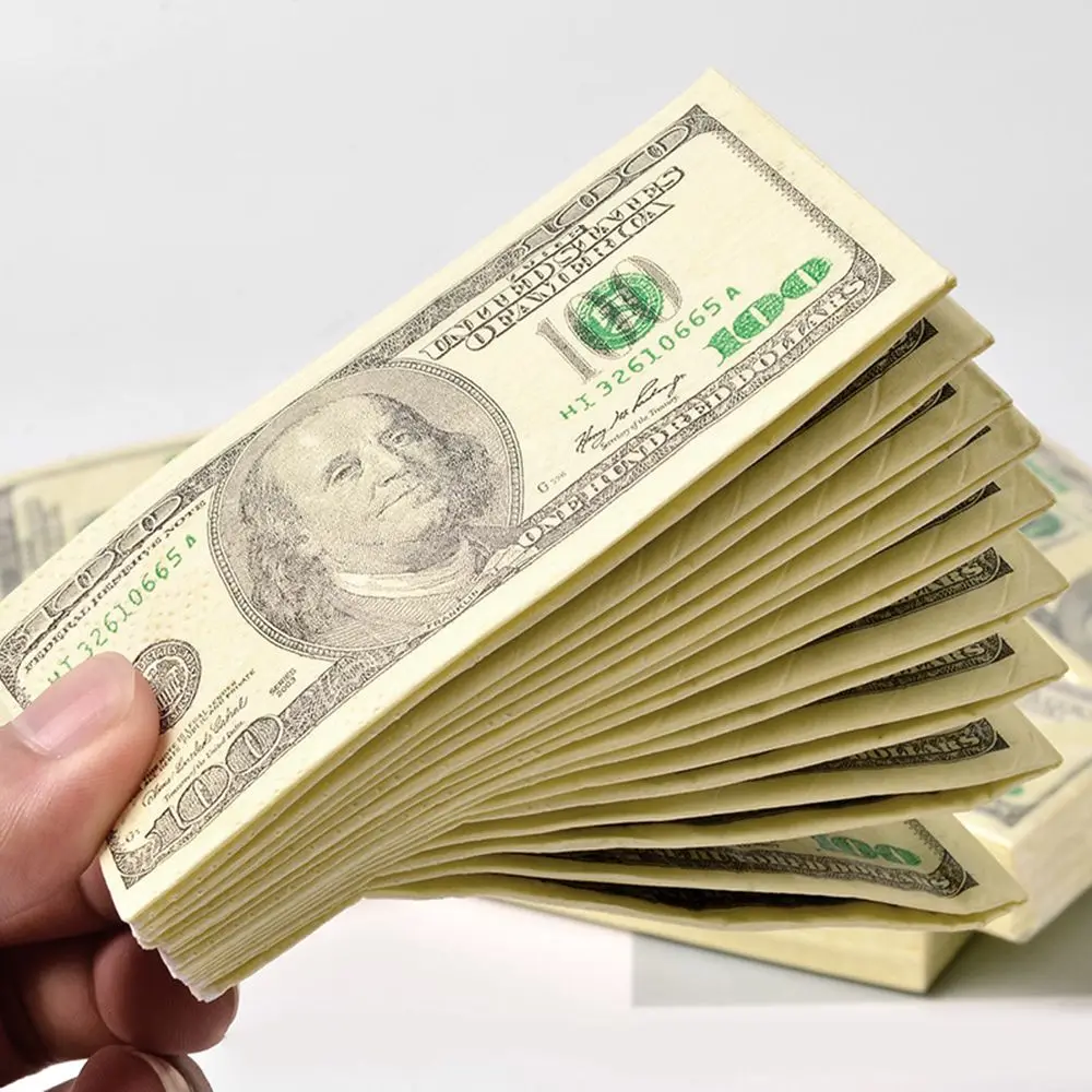 9 Sheets/pack 100 Dollars Print Paper Napkin Serviette Bill Towel Party Gift Napkins For Dinner Restaurant
9 Sheets/pack 100 Dollars Print Paper Napkin Serviette Bill Towel Party Gift Napkins For Dinner Restaurant
