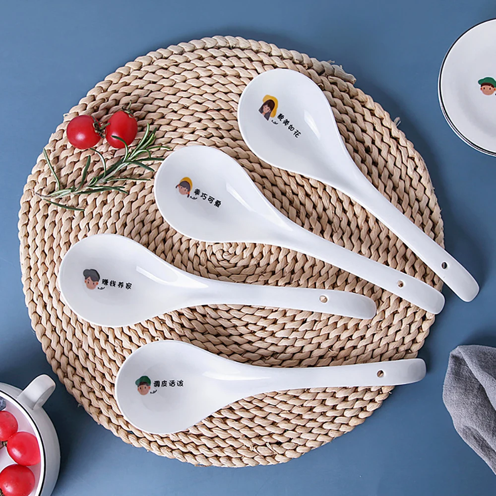 2PCS Creative Japanese Style Ceramic Rice Food Soup Spoon Elegant Household Cartoon Coffee Dessert Scoop Cute Kitchen Tableware
2PCS Creative Japanese Style Ceramic Rice Food Soup Spoon Elegant Household Cartoon Coffee Dessert Scoop Cute Kitchen Tableware