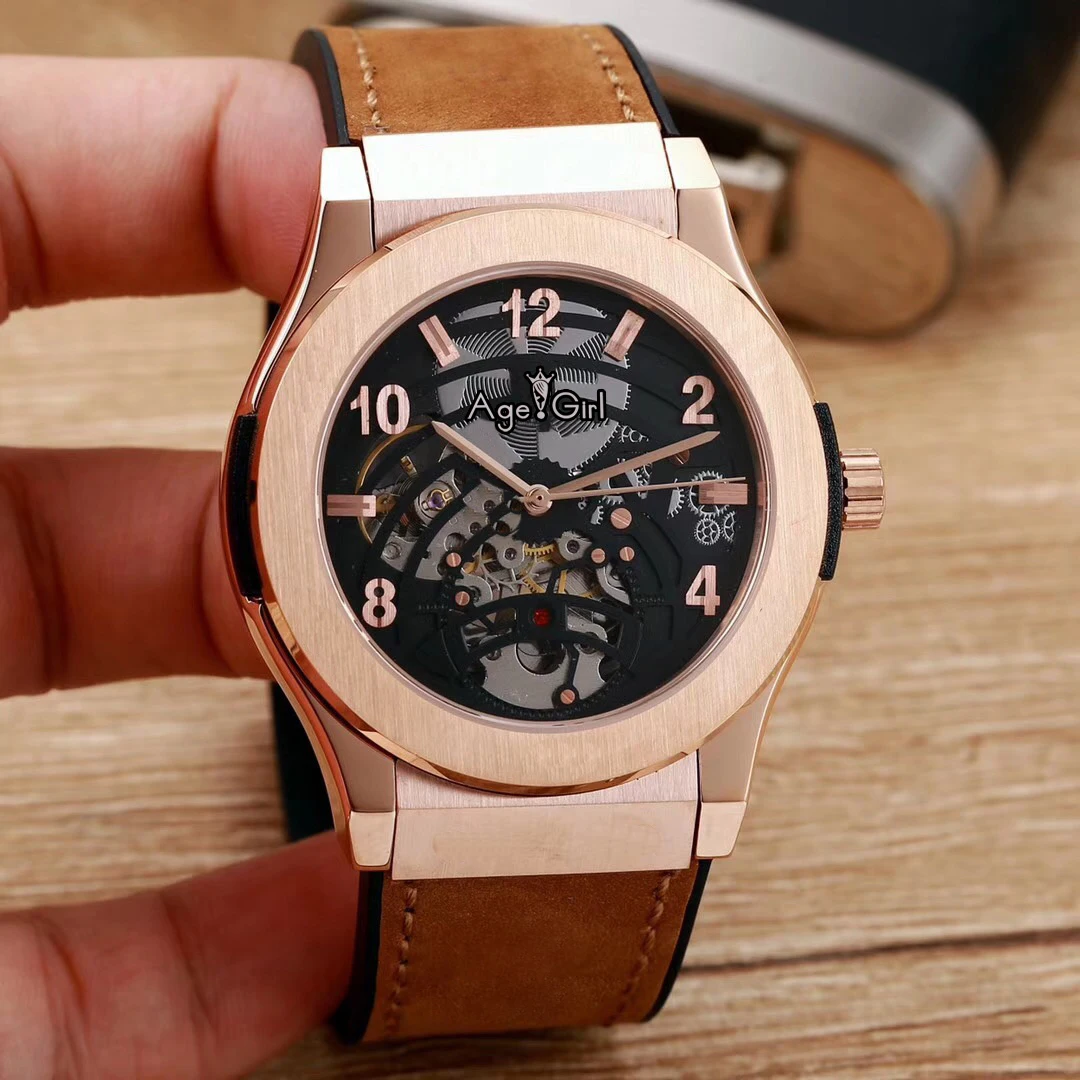 Luxury Brand New Men Rose Gold Silver Black Automatic Mechanical Watch Sapphire Tourbillon Watches Skeleton Transparent Leather
Luxury Brand New Men Rose Gold Silver Black Automatic Mechanical Watch Sapphire Tourbillon Watches Skeleton Transparent Leather