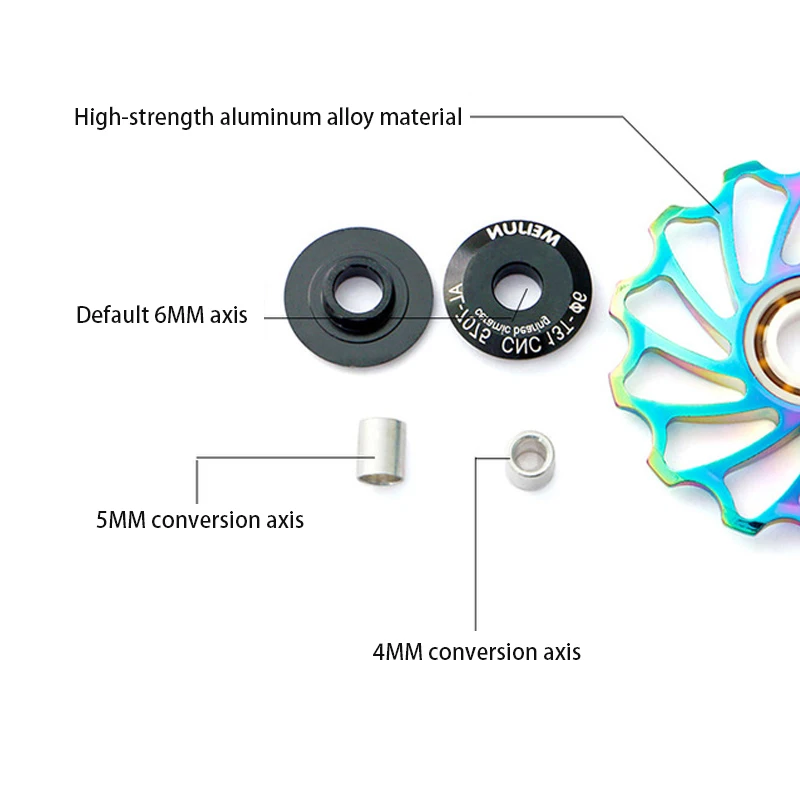 MEIJUN 2pcs Colorful 11T 13T Guide Cycling Ceramics Bearing Jockey Wheel Ceramic Pulley 7005 Aluminum Alloy MTB Rear Derailleur | Спорт и