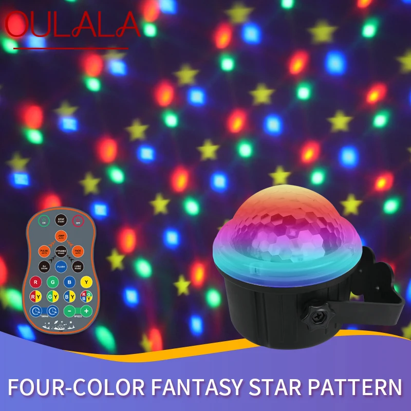 OULALA Colorful Stars Pattern Laser Lamp LED Flashlight Voice Control Stage Lamp Remote Control for KTV Bar
OULALA Colorful Stars Pattern Laser Lamp LED Flashlight Voice Control Stage Lamp Remote Control for KTV Bar