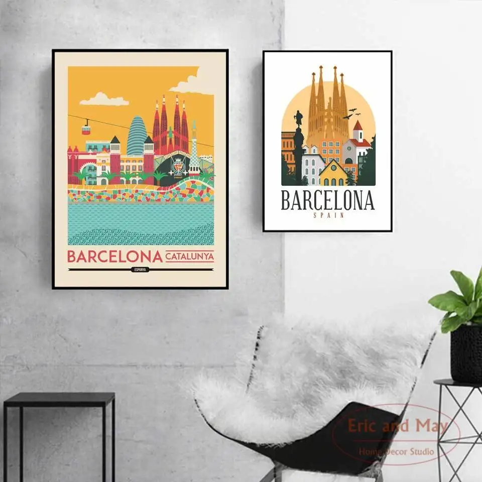 Barcelona Catalonia Spain Travel Poster Prints Canvas Painting Wall Art Picture For Bedroom Home Decor
Barcelona Catalonia Spain Travel Poster Prints Canvas Painting Wall Art Picture For Bedroom Home Decor