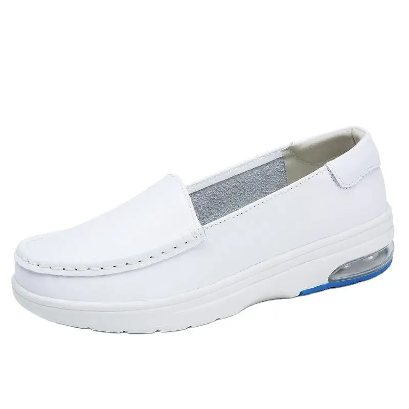 2021 leather air cushion comfortable soft bottom white shoes white slope heel increased leather female casual nurse shoes
2021 leather air cushion comfortable soft bottom white shoes white slope heel increased leather female casual nurse shoes