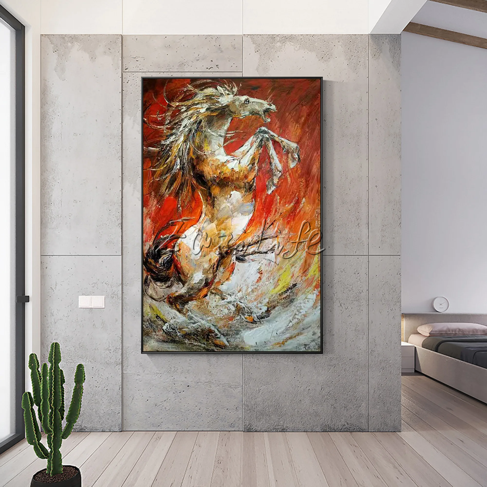 Abstract Horse hand painted Animal horse Oil Painting Wall Art Picture Printed on Canvas pictures for living room decoration
Abstract Horse hand painted Animal horse Oil Painting Wall Art Picture Printed on Canvas pictures for living room decoration