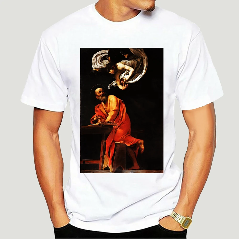 Caravaggio The Inspiration of Saint Matthew Softstyle T-Shirt TShirt Women T-Shirt Men white Christian art T-Shirt 7524X
Caravaggio The Inspiration of Saint Matthew Softstyle T-Shirt TShirt Women T-Shirt Men white Christian art T-Shirt 7524X