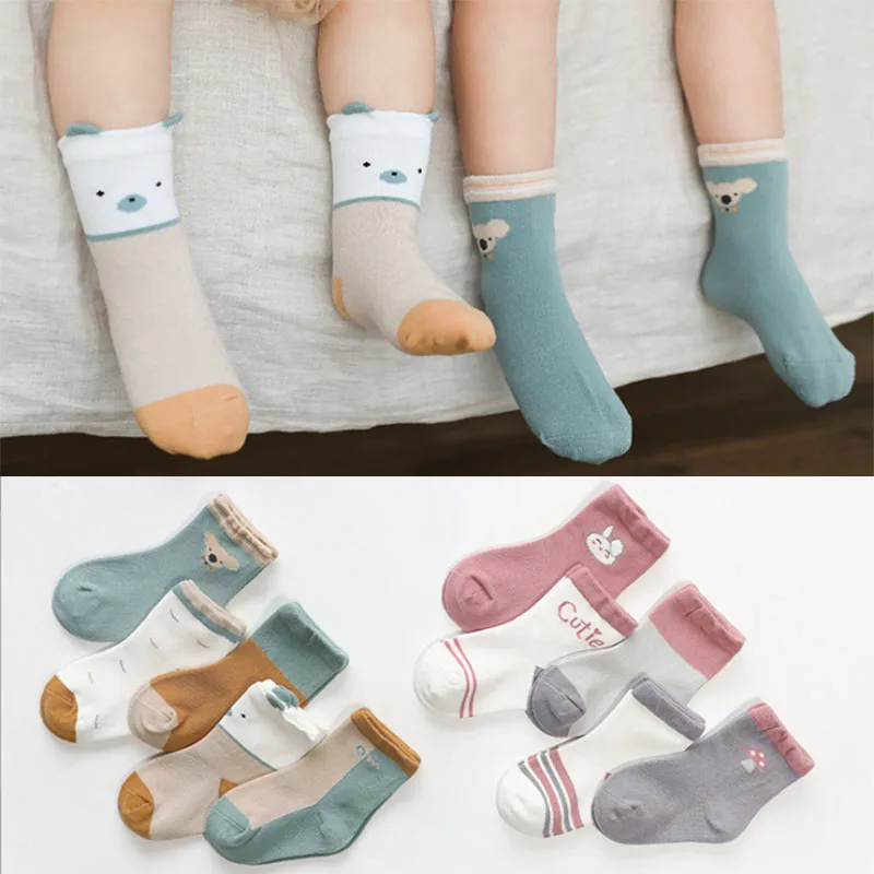 

5 пар/лот детские носки для новорожденных детские носки с забавными рисунками для девочек на осень-зиму для маленьких мальчиков; Хлопковые н...