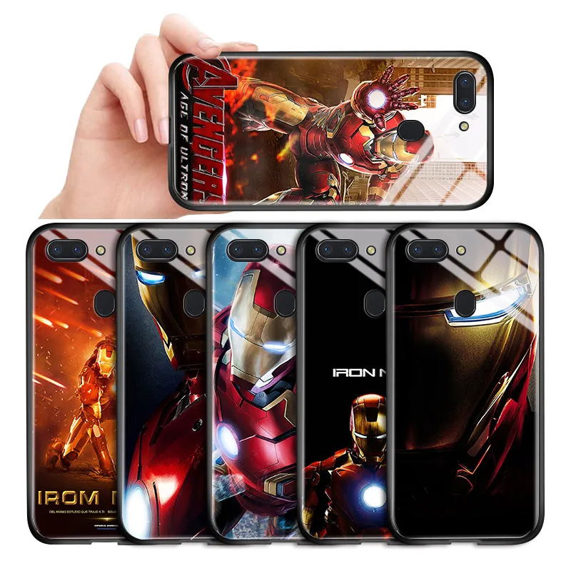 Чехол для Realme 1 2 3 5 Pro 5S 5i Avenger Superhero Ironman с градиентным покрытием чехол из