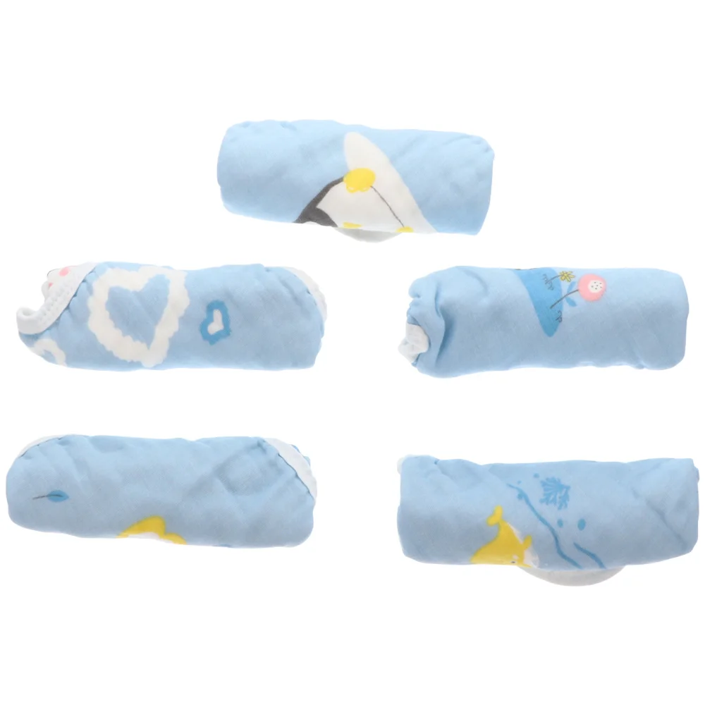 5pcs Baby Washcloths Muslin Bath Face Towel Reusable Baby Wipes for Newborns
