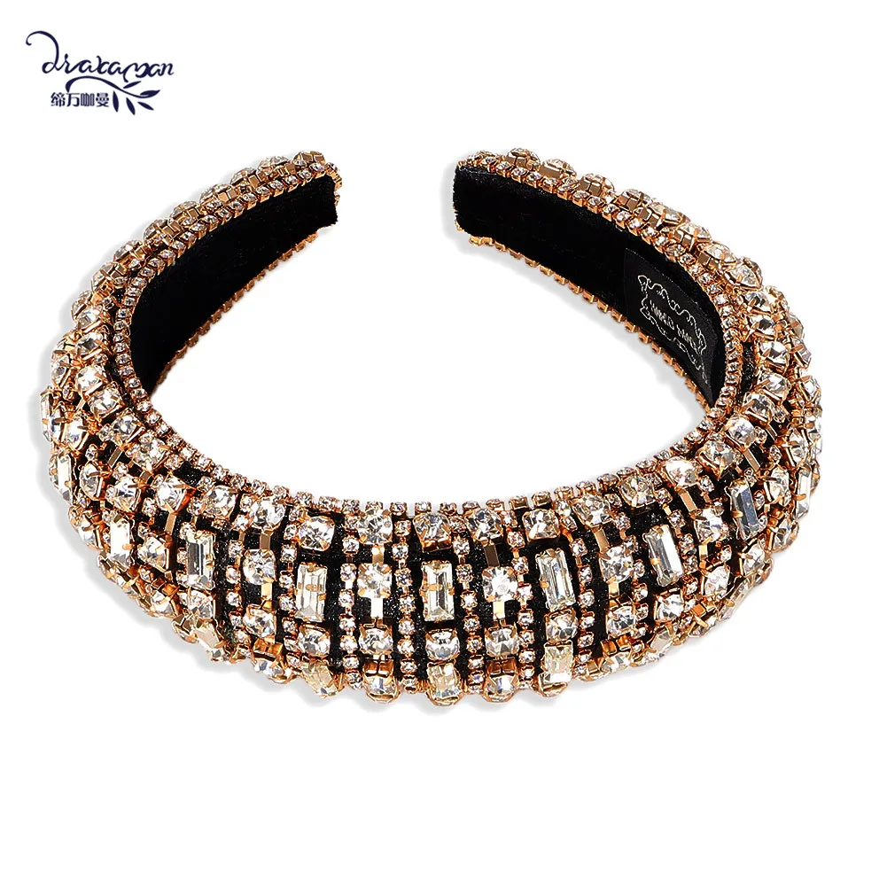 Dvacaman Baroque Bling Banquet Full Rhinestone Headband for Women Luxury Glitter Crystal Wide Hairband Wholesale Dropshipping
Dvacaman Baroque Bling Banquet Full Rhinestone Headband for Women Luxury Glitter Crystal Wide Hairband Wholesale Dropshipping