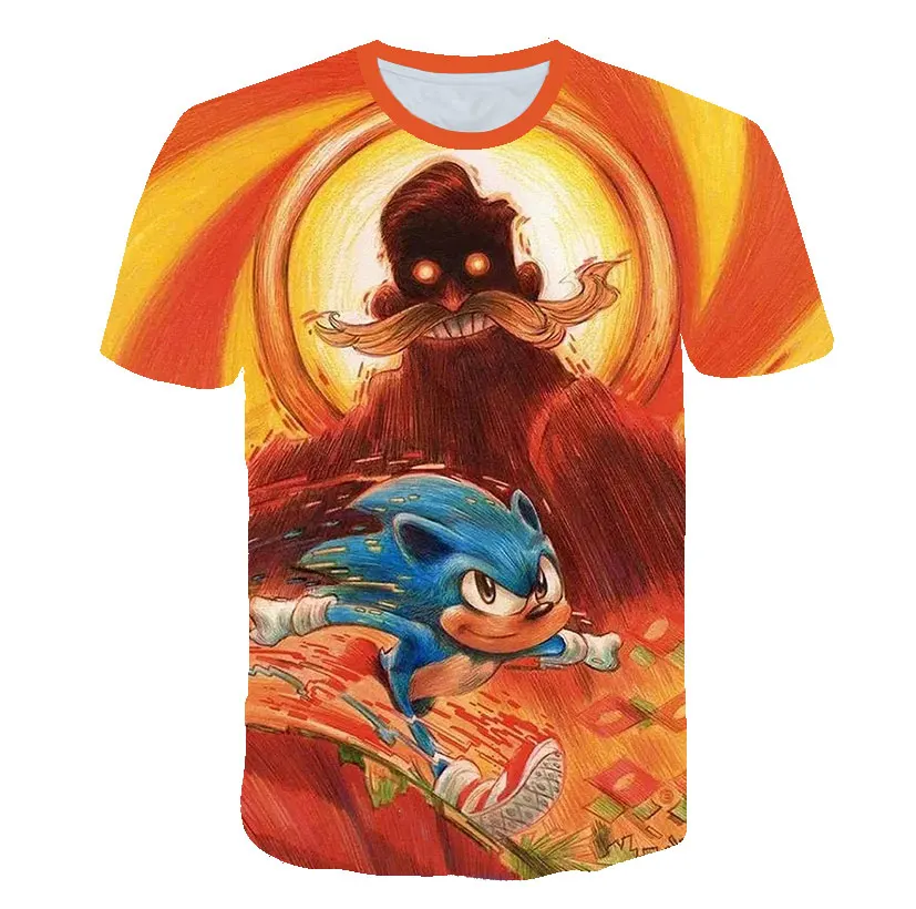 Japan Anime Sonic T-shirt Boys and Girls Cartoon Fun Print Short Sleeve T-shirts Baby Toddler Street Fashion Top 2021 New 
Japan Anime Sonic T-shirt Boys and Girls Cartoon Fun Print Short Sleeve T-shirts Baby Toddler Street Fashion Top 2021 New
