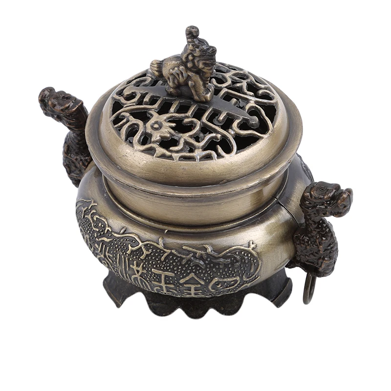 1Pc Chinese Style Antique Alloy With Lid Aroma Stove Double Dragon Incense Burner Buddhist Religious Home Incense Stove Supplies
1Pc Chinese Style Antique Alloy With Lid Aroma Stove Double Dragon Incense Burner Buddhist Religious Home Incense Stove Supplies
