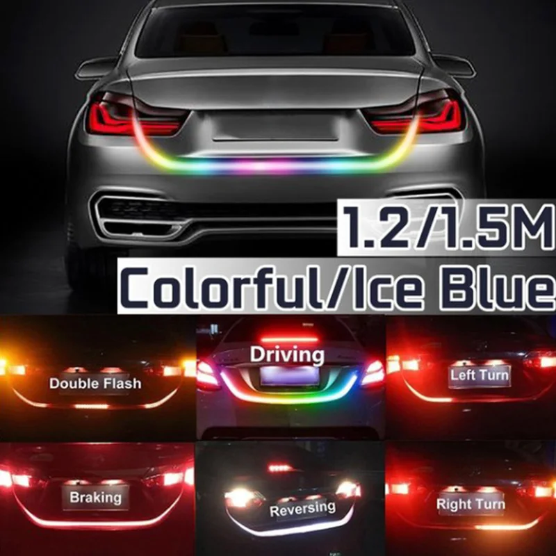 Automobile LED tail light colorful tail box light Multi-mode variable light streamer automobile rear box running horse light
Automobile LED tail light colorful tail box light Multi-mode variable light streamer automobile rear box running horse light