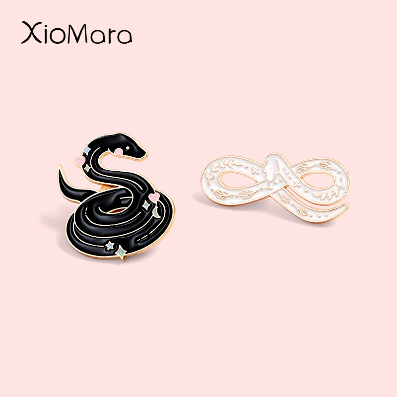 Wizar Arabesque Snake Enamel Pins Black Moon Stars Witch Witchcraft Magic Animal Jewelry Badges Brooches Lapel Pins For Kids
Wizar Arabesque Snake Enamel Pins Black Moon Stars Witch Witchcraft Magic Animal Jewelry Badges Brooches Lapel Pins For Kids