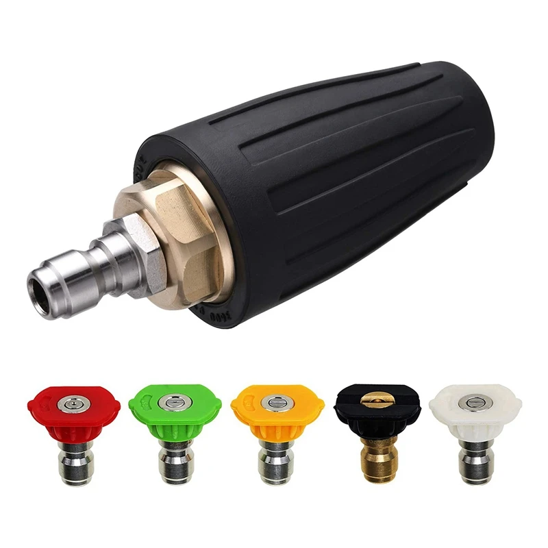 Turbo Nozzle for Pressure Washer, Rotating Nozzle and 5 Tips, 1/4 Inch Quick Connect 3600 PSI
Turbo Nozzle for Pressure Washer, Rotating Nozzle and 5 Tips, 1/4 Inch Quick Connect 3600 PSI