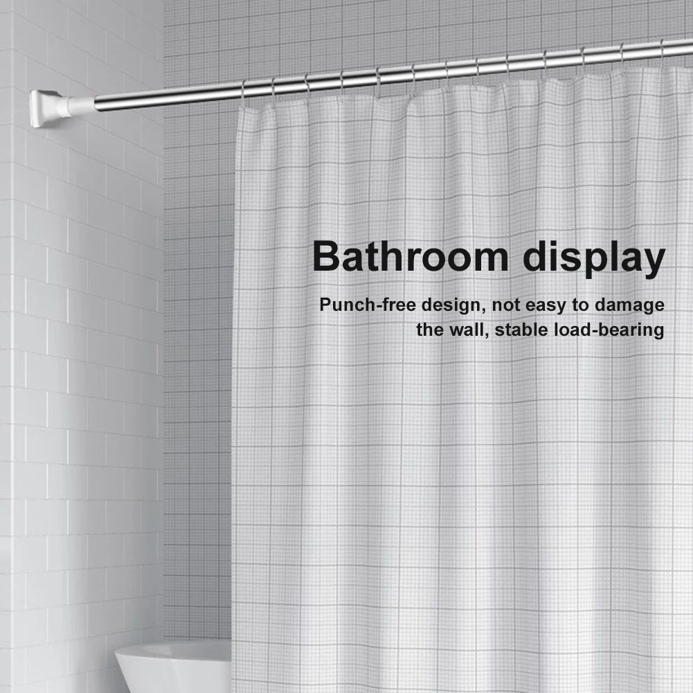 Stainless Steel Telescopic Clothing Simple Support Rod Rod Punch-free Adjustable Shower Curtain Rods Accessories Extendable Tool
Stainless Steel Telescopic Clothing Simple Support Rod Rod Punch-free Adjustable Shower Curtain Rods Accessories Extendable Tool
