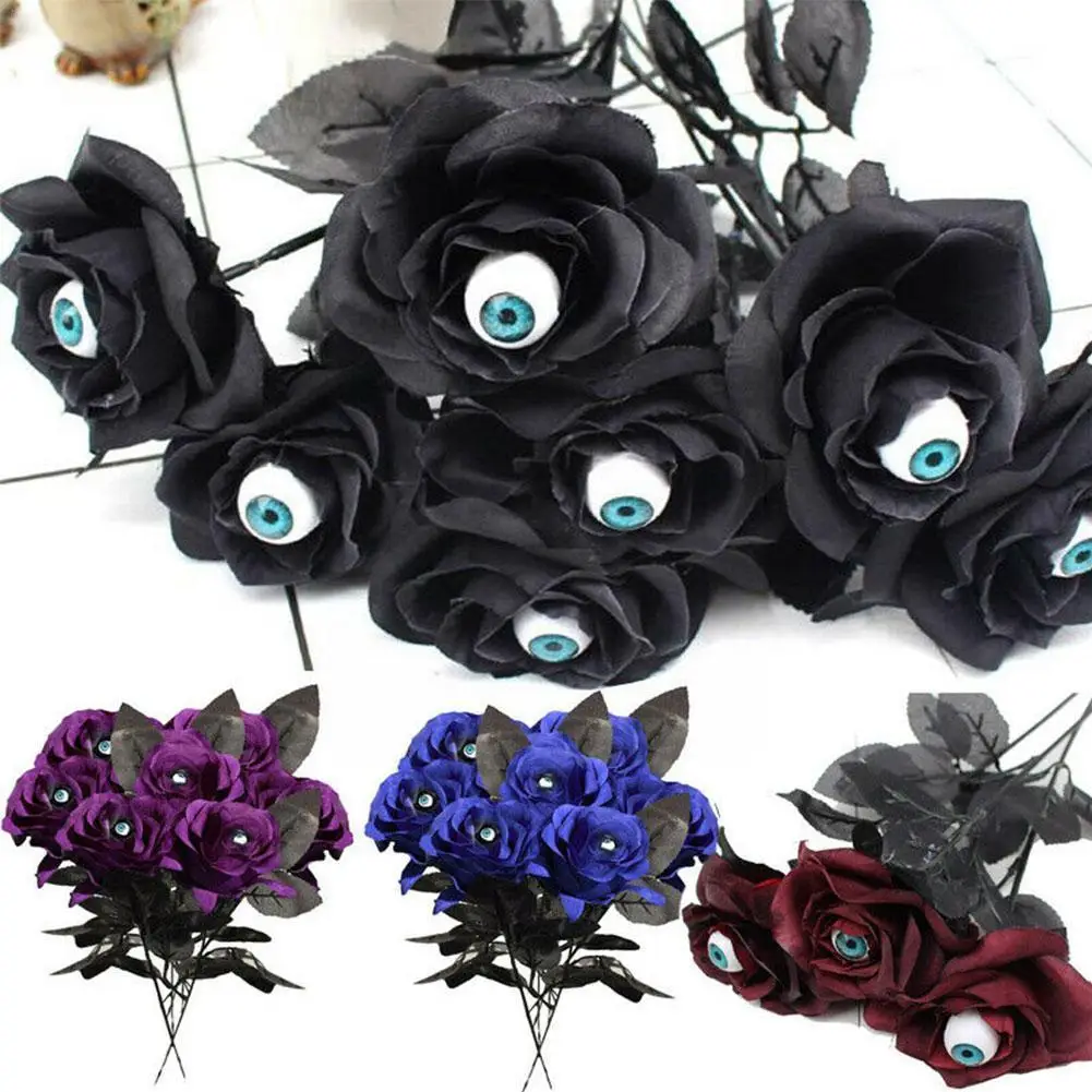 Artificial Rose Fake Flower Dark Red Single Branch Eyeball Artificial Artificial Decoration Ghost With Rose Festival D2s2
Artificial Rose Fake Flower Dark Red Single Branch Eyeball Artificial Artificial Decoration Ghost With Rose Festival D2s2