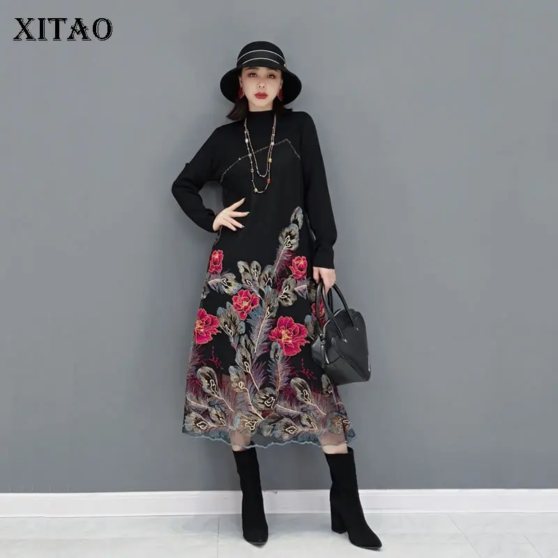 XITAO, новое вязаное платье, модное, Сетчатое, жаккардовое, контрастного цвета, комбинированное, зимнее, базовое платье для женщин, свободное, п...
XITAO, новое вязаное платье, модное, Сетчатое, жаккардовое, контрастного цвета, комбинированное, зимнее, базовое платье для женщин, свободное, п...