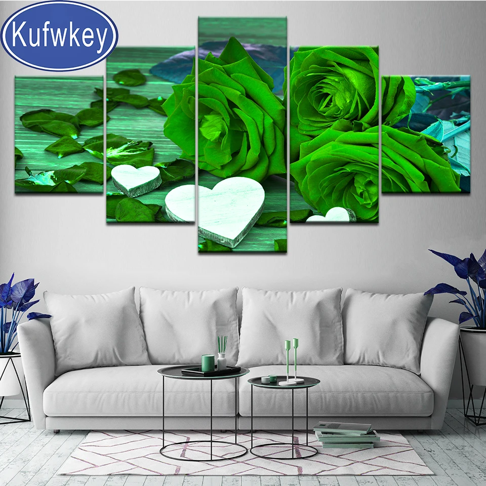 5 Panel Green Roses diamond painting full square round diamond embroidery Flower rhinestone Of Picture,home decoration, 
5 Panel Green Roses diamond painting full square round diamond embroidery Flower rhinestone Of Picture,home decoration,