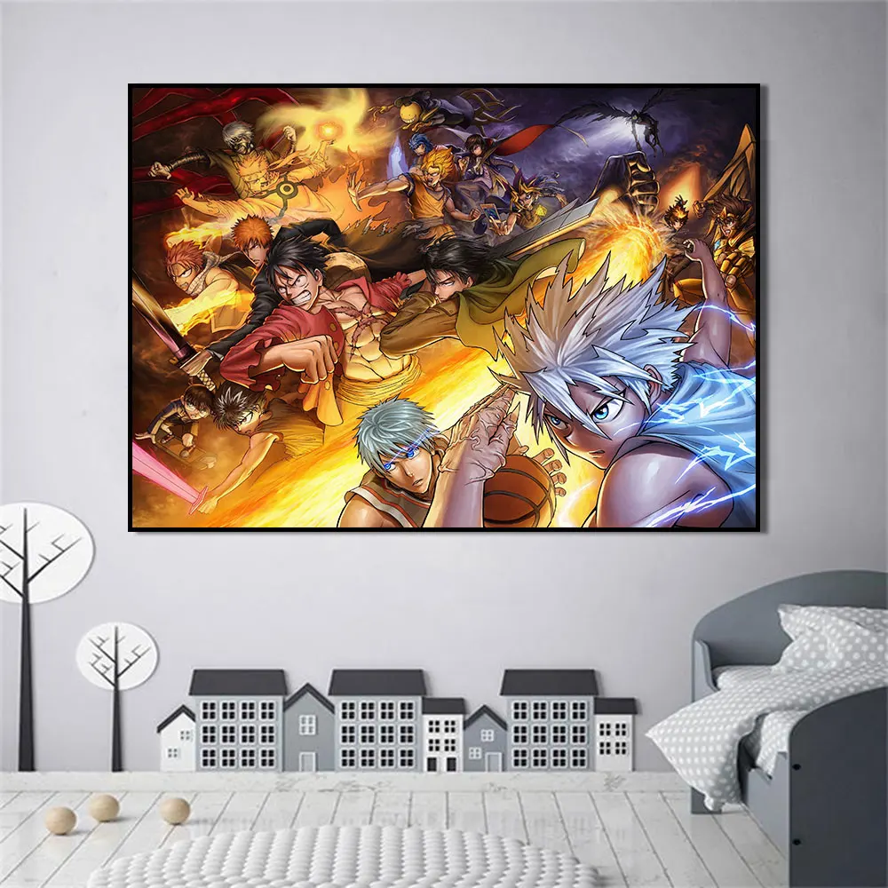 Home Decoration Japanese Anime Naruto, One Piece, Dragon Ball Canvas Painting Prints Wall Art Luffy Poster for Kids Room Decor
Home Decoration Japanese Anime Naruto, One Piece, Dragon Ball Canvas Painting Prints Wall Art Luffy Poster for Kids Room Decor